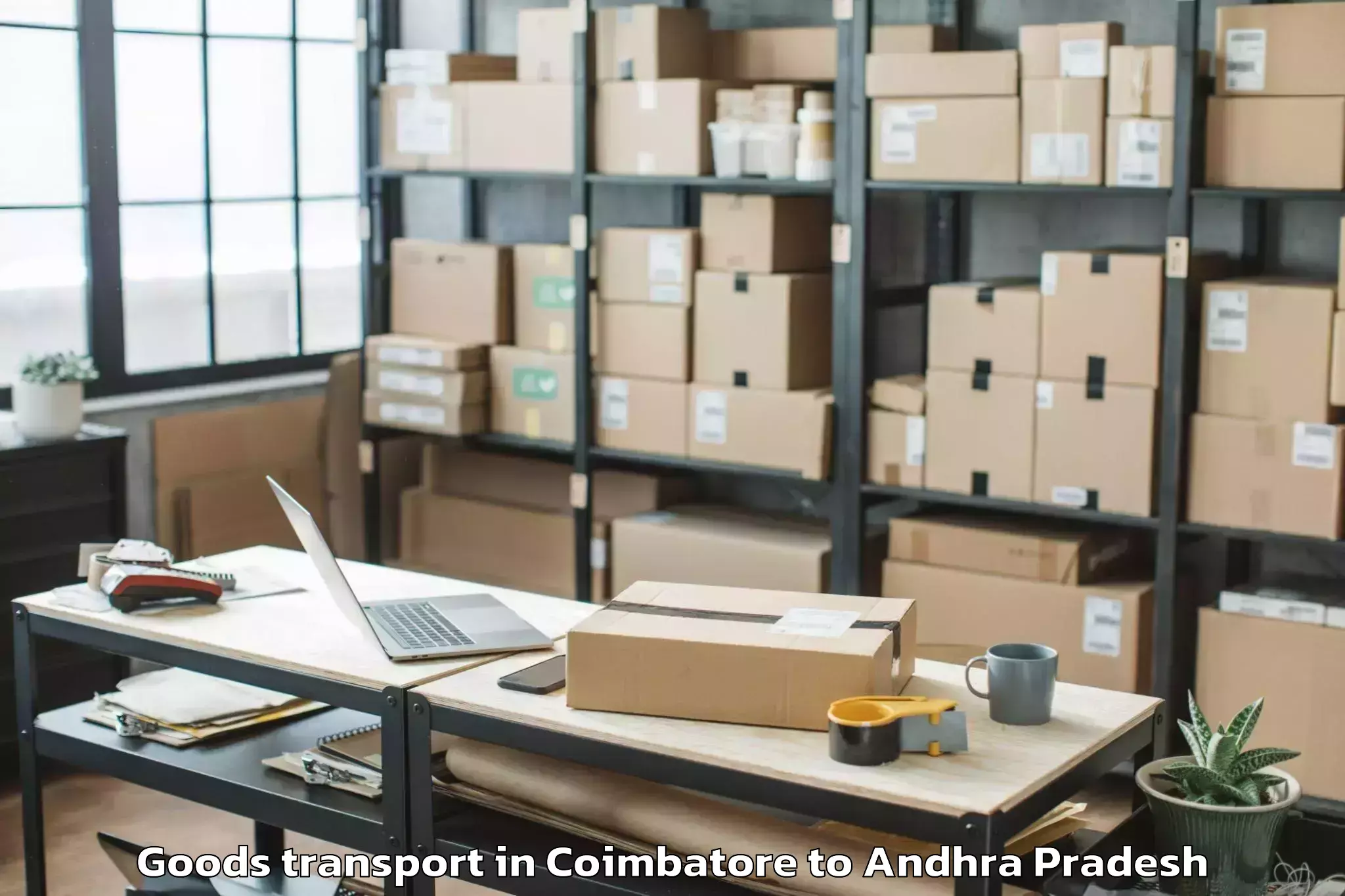 Expert Coimbatore to Peddapappur Goods Transport